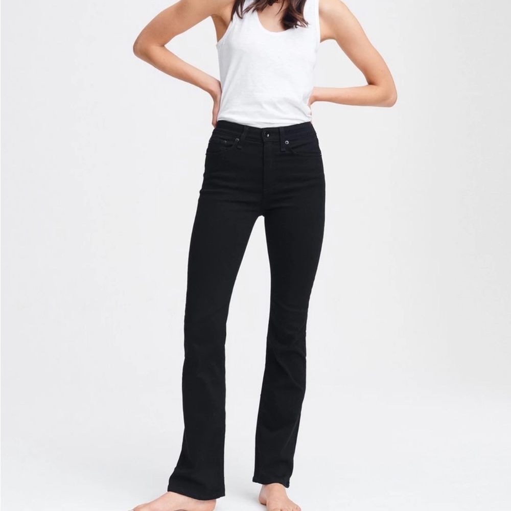 Nina high rise boot cut - no fade black